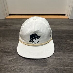 Malbon Golf Rope Hat - White